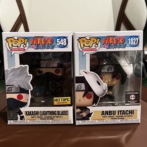 Funko Pop! Naruto Shippuden Kakashi & Itachi Anbu Hot Topic, Chalice Exclusives
